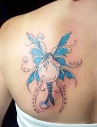 蓝色天使纹身  夏季纹身的首选图案