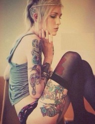 女性个性纹身图案