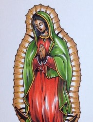 一款玛利亚耶稣纹身图案