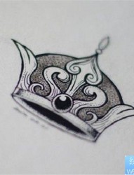 皇冠纹身手稿图案