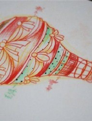热气球稿子纹身手稿图案