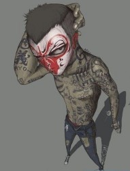 社会猴纹身图案