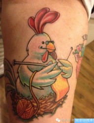 一组tattoo十二生肖の鸡纹身图案由纹身提供