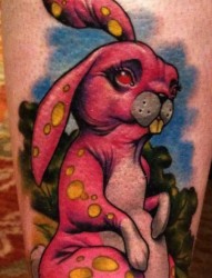 一组tattoo十二生肖の兔子纹身图案