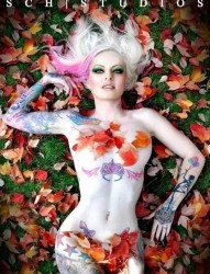 花臂tattoo girl纹身的时尚纹身图案