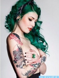 tattoo girl的手臂纹身图案