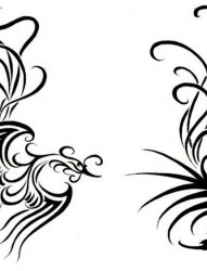 图腾白鸟之王凤凰纹身图案
