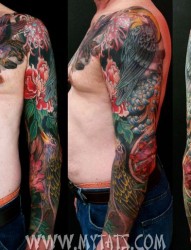 纹身艺术家露西男性手臂纹身佳作