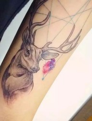 心若小鹿--时尚手臂纹身