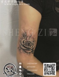 手臂遮盖疤痕纹身，升子纹身，重庆纹身，江北纹身-刺青