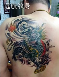 黄渡纹身店  后肌麒麟纹身  上海远航纹身