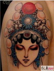 中国古典花旦纹身
