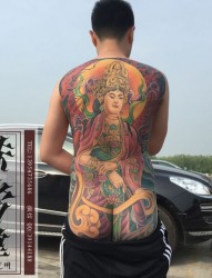 兖州纹身  满背纹身 二郎神纹身 设计纹身