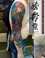 花臂纹身 专业修改纹身 设计纹身 赤焰堂纹身店
