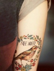 分享一组手臂上的小鸟纹身