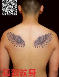 男士肩胛翅膀纹身 宝坻孤狼纹身工作室作品 宝坻纹身 天津纹身 翅膀纹身 孤狼纹身