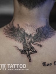 堕落天使纹身图案
