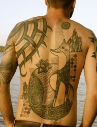 有启发性含义的漂亮抽象拼图纹身图案来自努恩