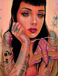 流行的超现实主义的女生纹身艺术欣赏来自卡亚