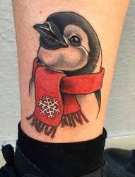 13款可爱的企鹅纹身图案