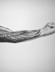 手臂天使翅膀纹身图片