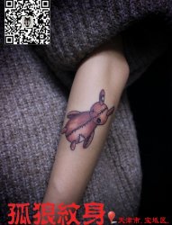 小臂布娃娃纹身 天津宝坻孤狼纹身工作室老狼作品