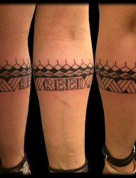 多款帅气的黑色部落图腾臂环纹身图案