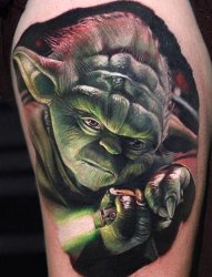 漂亮的名人肖像纹身水彩纹身图案来自男纹身师卢卡