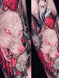 让人着迷的新传统风格动物图案纹身来自纹身师基