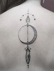 多款精致漂亮的弯月主题纹身图案