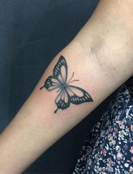 女性手臂上多款美丽的蝴蝶纹身图案