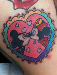 迪士尼卡通情侣头像纹身动漫人物的纹身图案