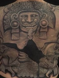 纪念死亡的神灵阿兹特克古老之神纹身神话人物纹身图案