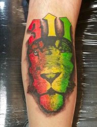 男性时尚纹身彩色311个性纹身动物和植物纹身图案