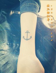 船锚纹身小清新纹身 金左堂纹身盖疤痕修改纹身 安阳纹身 水冶纹身