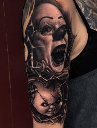 世界上最恐怖的纹身人物肖像纹身妖魔鬼怪纹身图案