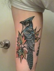 手臂是纹身彩绘技巧植物纹身素材叶子纹身鸟纹身动物纹身图片