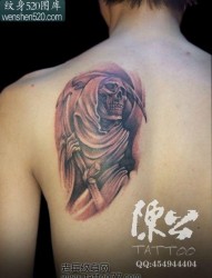 男生纹身图案―背部死神纹身图案