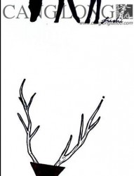 一组前卫流行的小鹿纹身手稿