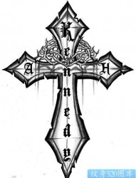 一张时尚经典的十字架纹