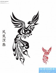 纹身520图库推荐一张图腾凤凰纹身图片