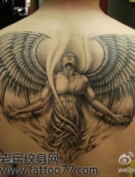 流行经典的守护天使纹身图片