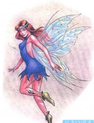 一张适合女性纹身的天使