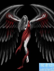 超酷的一张血天使纹身图
