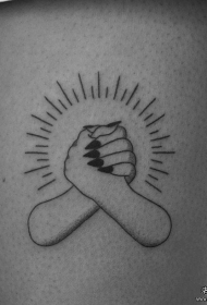 小臂祈祷之手纹身图案