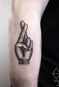 小臂手线条纹身tattoo图案