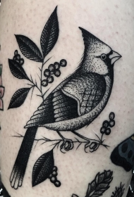 小臂小清新鸟植物tattoo纹身图案