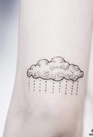 大臂小清新云朵可爱纹身图案