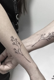 女生小臂小清新花蕊纹身tattoo图案