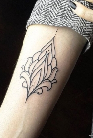 小臂简单的梵花纹身tattoo图案